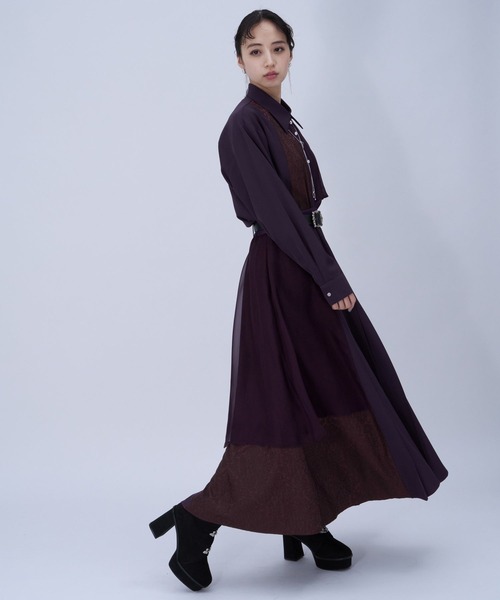 HARE（ハレ）の「シアージャガードプリーツスカート(HARE)（スカート・レディース・ブラック/ライトグレー・FREE）」の8枚目の写真