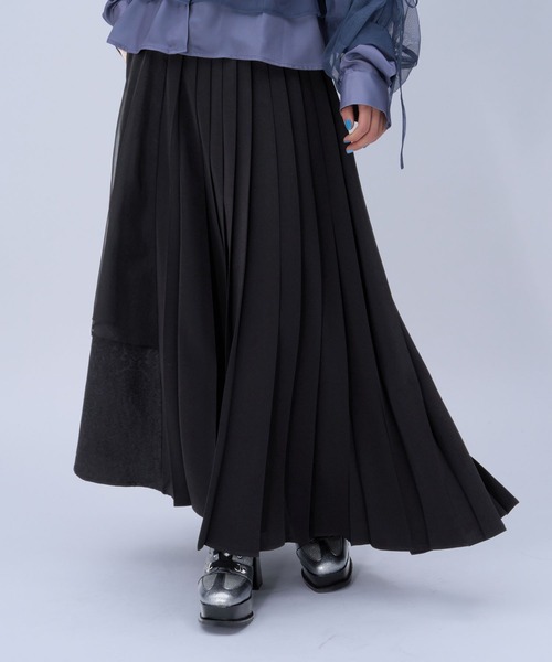 HARE（ハレ）の「シアージャガードプリーツスカート(HARE)（スカート・レディース・ブラック/ライトグレー・FREE）」の9枚目の写真