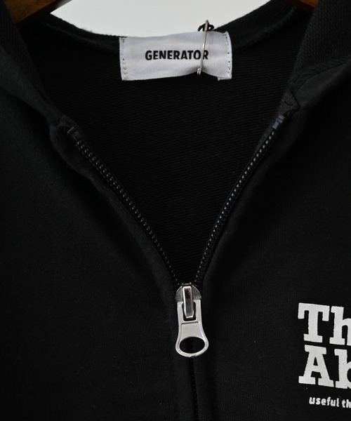 GENERATOR（ジェネレーター）の「GENERATOR/ジェネレーター ジップパーカー（パーカー・レディース・ホワイト/ブラック/トップグレー・F）」の7枚目の写真