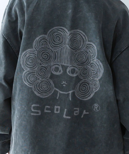 ScoLar(スカラー)の「161602:スカラーちゃん柄ヴィンテージ風パーカー(パーカー・レディース・ピンク/ブラック/ブルー・M)」の11枚目の写真