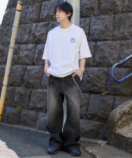 WEGO(ウィゴー)の「∴WEGO/【26年春夏新作】別注BENDAVISグラフィックT(Tシャツ/カットソー・メンズ・チャコール/アッシュグレー/ブラック/ホワイト・SMALL/LARGE/MEDIUM)」の6枚目の写真