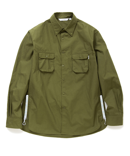 rehacer（レアセル）の「Pucker Zip Shirt											（シャツ/ブラウス・メンズ・ホワイト/カーキ・LARGE/MEDIUM/SMALL）」の4枚目の写真