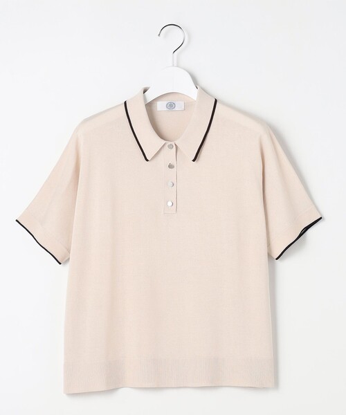 J.PRESS（ジェイプレス）の「DRY COTTON ポロ ニット（ニット/セーター・レディース・アイボリー系/ネイビー系1/サックスブルー系/ネイビー系・T15/T13）」の12枚目の写真