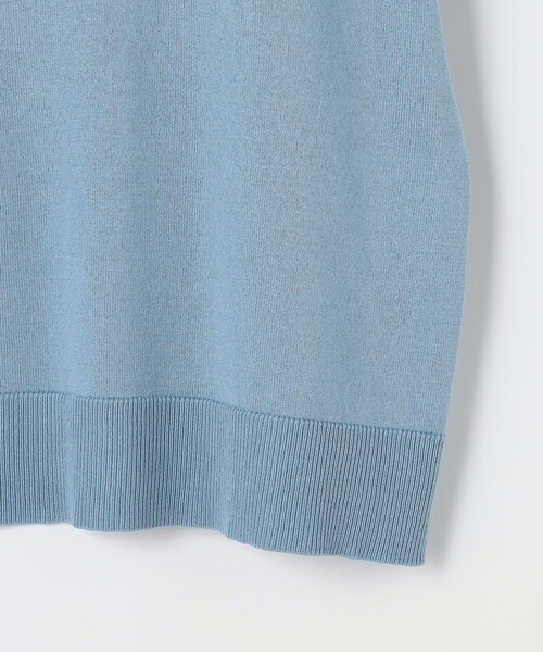 J.PRESS（ジェイプレス）の「DRY COTTON ポロ ニット（ニット/セーター・レディース・アイボリー系/ネイビー系1/サックスブルー系/ネイビー系・T15/T13）」の8枚目の写真