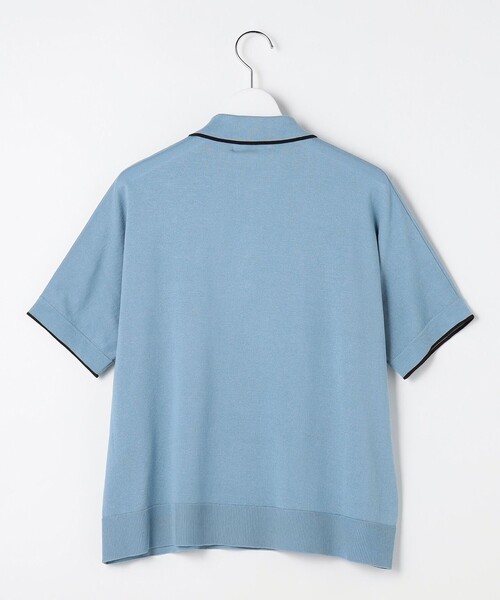 J.PRESS（ジェイプレス）の「DRY COTTON ポロ ニット（ニット/セーター・レディース・アイボリー系/ネイビー系1/サックスブルー系/ネイビー系・T15/T13）」の7枚目の写真