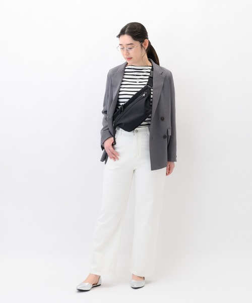 W&.Day/Night(ダブルアンド デイナイト)の「ウエストバッグ キルッコ コレクション 3L シースルーポケット 19142(ボディバッグ/ウエストポーチ・レディース・ライトグレー系/ブラック・FREE)」の8枚目の写真