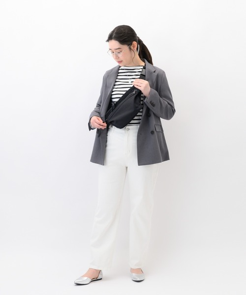 W&.Day/Night(ダブルアンド デイナイト)の「ウエストバッグ キルッコ コレクション 3L シースルーポケット 19142(ボディバッグ/ウエストポーチ・レディース・ライトグレー系/ブラック・FREE)」の9枚目の写真