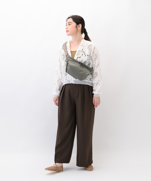 W&.Day/Night(ダブルアンド デイナイト)の「ウエストバッグ キルッコ コレクション 3L シースルーポケット 19142(ボディバッグ/ウエストポーチ・レディース・ライトグレー系/ブラック・FREE)」の13枚目の写真