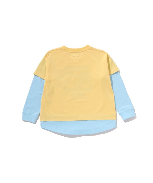 A BATHING APE(アベイシングエイプ)の「BABY MILO LAYERED LOOSE FIT LS TEE(Tシャツ/カットソー・キッズ・イエロー/ネイビー・140/100/110/130/90/120)」の4枚目の写真