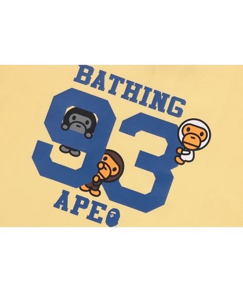 A BATHING APE(アベイシングエイプ)の「BABY MILO LAYERED LOOSE FIT LS TEE(Tシャツ/カットソー・キッズ・イエロー/ネイビー・140/100/110/130/90/120)」の6枚目の写真