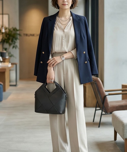 STYLE DELI（スタイルデリ）の「【DELI by】リアルレザー編み込み・2WAYワンハンドルバッグ（ショルダーバッグ・レディース・グレー/ブラウン/ブラック・FREE）」の7枚目の写真