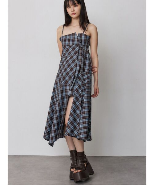 MURUA(ムルーア)の「2WAYキャミワンピース(ワンピース・レディース・ブラック/オレンジ/ブルー・FREE)」の1枚目の写真