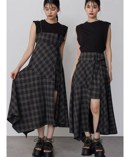 MURUA(ムルーア)の「2WAYキャミワンピース(ワンピース・レディース・ブラック/オレンジ/ブルー・FREE)」の2枚目の写真