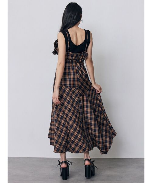 MURUA(ムルーア)の「2WAYキャミワンピース(ワンピース・レディース・ブラック/オレンジ/ブルー・FREE)」の4枚目の写真