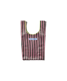 PUEBCO | SCHOOL TIE FABRIC SMALL BAG / Dark GreenxPink(エコバッグ/サブバッグ)