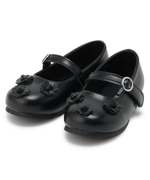 petit main(プティマイン)の「フラワーパンプス(パンプス・キッズ・シルバー/ブラック/サックスブルー・15cm/17cm/16cm/14cm/18cm/19cm)」の2枚目の写真