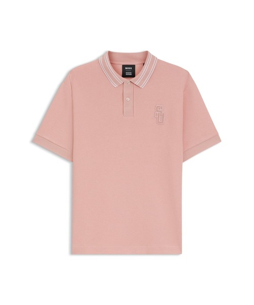 BOSS(ボス)の「BOSS Selected by Shohei Ohtani リラックスフィット ポロシャツ(ポロシャツ・メンズ・ベージュ/ライトピンク・L/XL/M/S/XXL/XS)」の3枚目の写真