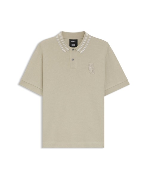 BOSS(ボス)の「BOSS Selected by Shohei Ohtani リラックスフィット ポロシャツ(ポロシャツ・メンズ・ベージュ/ライトピンク・L/XL/M/S/XXL/XS)」の7枚目の写真