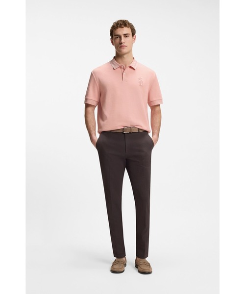 BOSS(ボス)の「BOSS Selected by Shohei Ohtani リラックスフィット ポロシャツ(ポロシャツ・メンズ・ベージュ/ライトピンク・L/XL/M/S/XXL/XS)」の5枚目の写真