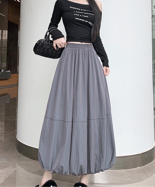 AMAJI(アマジ)の「バルーンロングスカート(スカート・レディース・ブラック/パープル/ホワイト・X-LARGE/LARGE/MEDIUM/SMALL)」の6枚目の写真