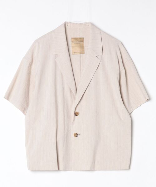 ROBES&CONFECTIONS(ローブスコンフェクションズ)の「Robes & Confections/ローブス&コンフェクションズ/ストレッチリネンコットン ピンストライプSS ジャケット/W(テーラードジャケット・レディース・ネイビー/その他3/ブラック・1)」の3枚目の写真