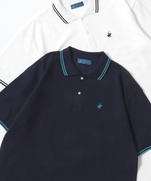 BEVERLY HILLS POLO CLUB（ビバリーヒルズポロクラブ）の「BEVERLY HILLS POLO CLUB/ビバリーヒルズポロクラブ オーバーサイズ カノコ 無地 ロゴ ワンポイント刺繍 襟ライン 半袖ポロシャツ/レディース メンズ（ポロシャツ）」