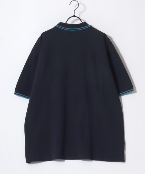 BEVERLY HILLS POLO CLUB（ビバリーヒルズポロクラブ）の「BEVERLY HILLS POLO CLUB/ビバリーヒルズポロクラブ オーバーサイズ カノコ 無地 ロゴ ワンポイント刺繍 襟ライン 半袖ポロシャツ/レディース メンズ（ポロシャツ・レディース・ネイビー/グリーン/サックスブルー/オリーブ/ブラック/オフホワイト・LL/L/M）」の22枚目の写真