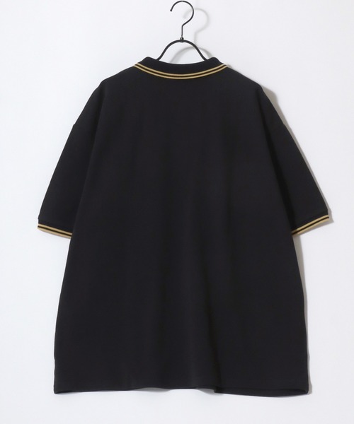 BEVERLY HILLS POLO CLUB（ビバリーヒルズポロクラブ）の「BEVERLY HILLS POLO CLUB/ビバリーヒルズポロクラブ オーバーサイズ カノコ 無地 ロゴ ワンポイント刺繍 襟ライン 半袖ポロシャツ/レディース メンズ（ポロシャツ・レディース・ネイビー/グリーン/サックスブルー/オリーブ/ブラック/オフホワイト・LL/L/M）」の16枚目の写真