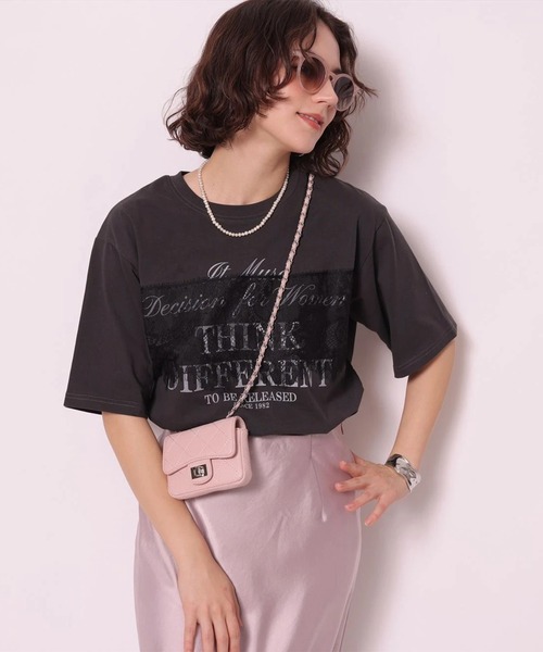 レースプリントTシャツアルページュストーリー レース×プリントTシャツ | Tシャツ・カットソー | Arpege story