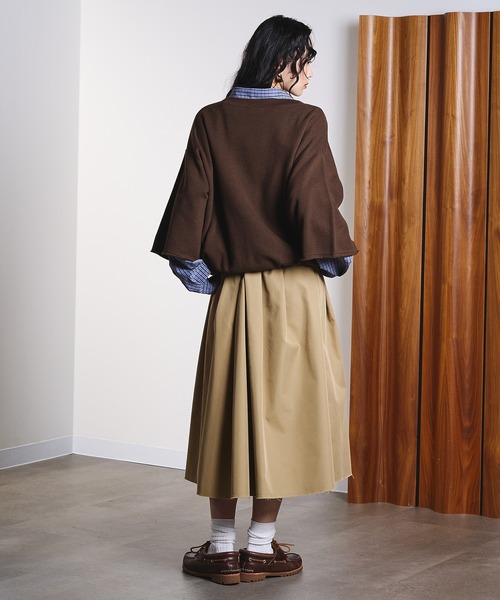 ROSE BUD(ローズバッド)の「GATHER MIDDLE SKIRT(スカート・レディース・ネイビー/ベージュ・S/M)」の8枚目の写真