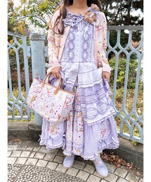 PINK HOUSE（ピンクハウス）の「ローン×ギンガムチェックパッチワークワンピース（ワンピース）」