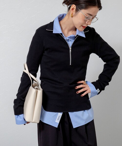 MAQWEL(マクウェル)の「【MAQWEL/マクウェル】スクエアハンドバッグ(トートバッグ・レディース・ブラック/ブラウン/オフホワイト・FREE)」の4枚目の写真