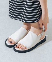 【S-LLサイズ展開・軽量】軽量ソフトバックベルトフラットサンダル JA5982
