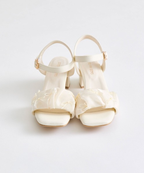 OLIVE des OLIVE(オリーブデオリーブ)の「シアギャザーリボンサンダル(サンダル・レディース・ブラック/アイボリー・MEDIUM/SMALL/LARGE)」の13枚目の写真