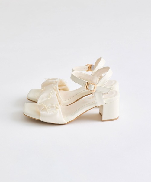 OLIVE des OLIVE(オリーブデオリーブ)の「シアギャザーリボンサンダル(サンダル・レディース・ブラック/アイボリー・MEDIUM/SMALL/LARGE)」の14枚目の写真