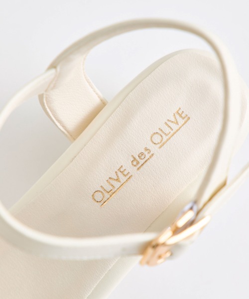 OLIVE des OLIVE(オリーブデオリーブ)の「シアギャザーリボンサンダル(サンダル・レディース・ブラック/アイボリー・MEDIUM/SMALL/LARGE)」の18枚目の写真