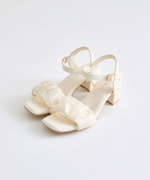 OLIVE des OLIVE(オリーブデオリーブ)の「シアギャザーリボンサンダル(サンダル・レディース・ブラック/アイボリー・MEDIUM/SMALL/LARGE)」の22枚目の写真