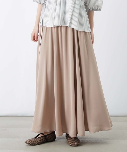 LUCA/LADY LUCK LUCA(ルカ/レディラックルカ)の「LC/LLL Wテレコボリュームスカート(スカート・レディース・ネイビー/ベージュ/ミント・FREE)」の2枚目の写真