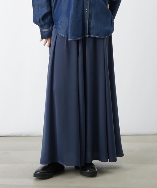 LUCA/LADY LUCK LUCA(ルカ/レディラックルカ)の「LC/LLL Wテレコボリュームスカート(スカート・レディース・ネイビー/ベージュ/ミント・FREE)」の1枚目の写真