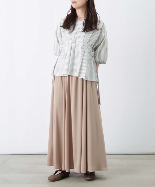 LUCA/LADY LUCK LUCA(ルカ/レディラックルカ)の「LC/LLL Wテレコボリュームスカート(スカート・レディース・ネイビー/ベージュ/ミント・FREE)」の6枚目の写真