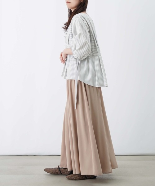 LUCA/LADY LUCK LUCA(ルカ/レディラックルカ)の「LC/LLL Wテレコボリュームスカート(スカート・レディース・ネイビー/ベージュ/ミント・FREE)」の5枚目の写真