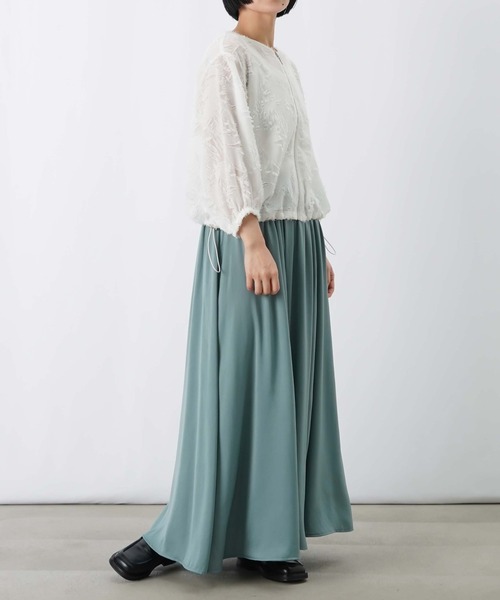 LUCA/LADY LUCK LUCA(ルカ/レディラックルカ)の「LC/LLL Wテレコボリュームスカート(スカート・レディース・ネイビー/ベージュ/ミント・FREE)」の16枚目の写真