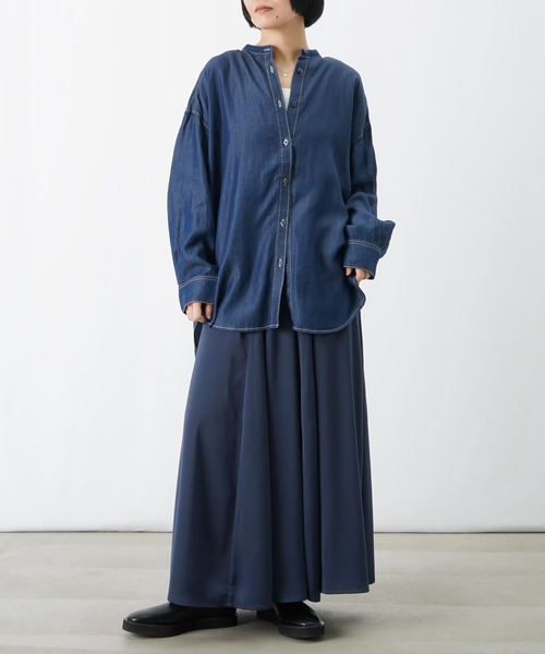 LUCA/LADY LUCK LUCA(ルカ/レディラックルカ)の「LC/LLL Wテレコボリュームスカート(スカート・レディース・ネイビー/ベージュ/ミント・FREE)」の19枚目の写真