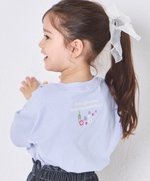 pairmanon（ペアマノン）の「【綿100%】ガールズ ワンポイント ストーリー刺繍 半袖Tシャツ（Tシャツ/カットソー）」