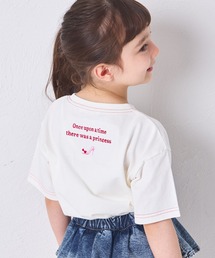 pairmanon（ペアマノン）の「【綿100%】ガールズ ワンポイント ストーリー刺繍 半袖Tシャツ（Tシャツ/カットソー）」