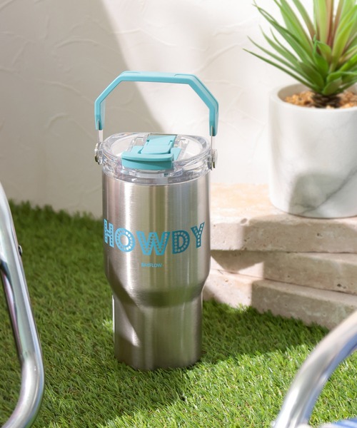 BAYFLOW（ベイフロー）の「[保冷・保温]BF TYPOストロー付きの2WAYステンレスタンブラー570ml（グラス/マグカップ/タンブラー・レディース・パープル/オレンジ/グリーン/ライトグレー/ホワイト・0）」の2枚目の写真
