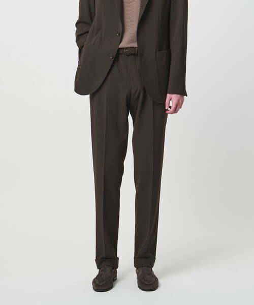 UNITED ARROWS（ユナイテッドアローズ）の「シアサッカー ノープリーツ スラックス COMFORT EASY‐MODEL ストレッチ（スラックス・メンズ・ダークブラウン/ネイビー・48/50/46）」の3枚目の写真