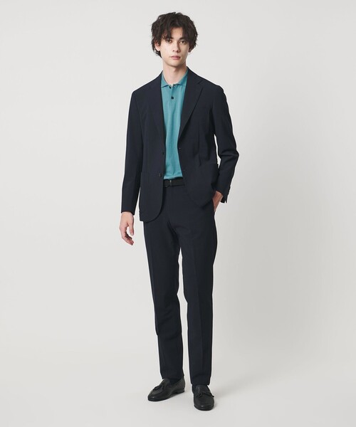 UNITED ARROWS（ユナイテッドアローズ）の「シアサッカー ノープリーツ スラックス COMFORT EASY‐MODEL ストレッチ（スラックス・メンズ・ダークブラウン/ネイビー・48/50/46）」の6枚目の写真