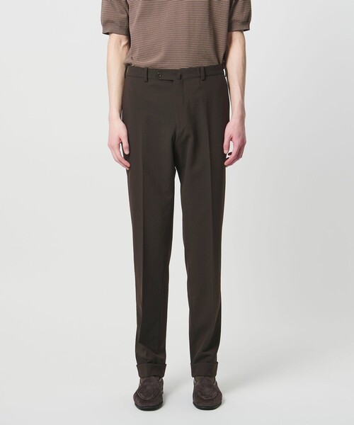 UNITED ARROWS（ユナイテッドアローズ）の「シアサッカー ノープリーツ スラックス COMFORT EASY‐MODEL ストレッチ（スラックス・メンズ・ダークブラウン/ネイビー・48/50/46）」の7枚目の写真