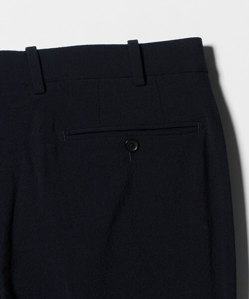 UNITED ARROWS（ユナイテッドアローズ）の「シアサッカー ノープリーツ スラックス COMFORT EASY‐MODEL ストレッチ（スラックス・メンズ・ダークブラウン/ネイビー・48/50/46）」の15枚目の写真